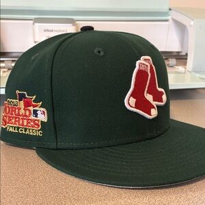 New Era Green World Series Hat with Red Logo